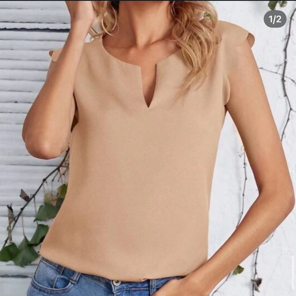 Elegant Tan Women's Top